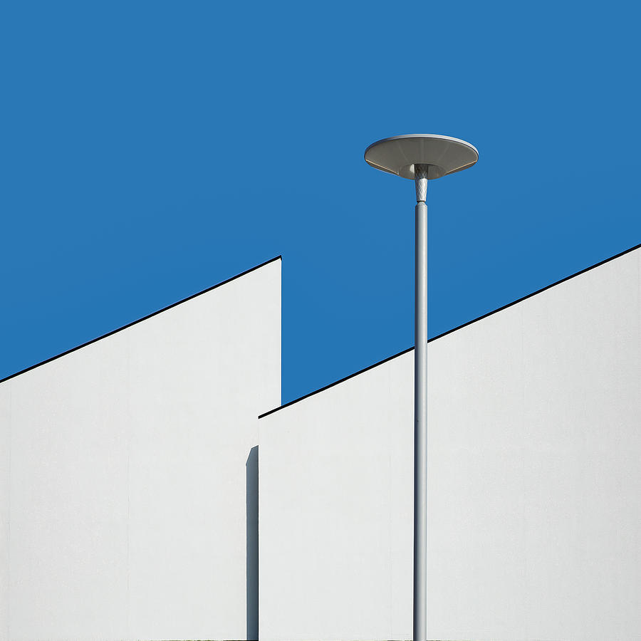 Streetlamp And Walls Photograph by Inge Schuster
