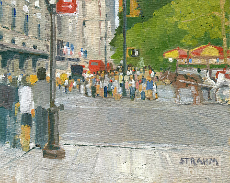 New York City Painting - Streets of New York City by Paul Strahm