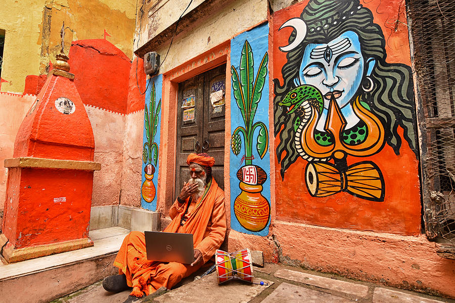 Travel Photograph - Streets Of Varanasi I by Abhraneel Chakraborty
