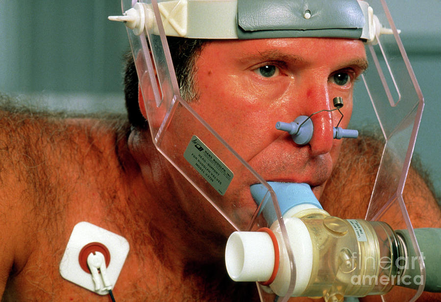 Stress Test: Monitoring Mans Lungs And Heart Photograph by John Greim/science Photo Library