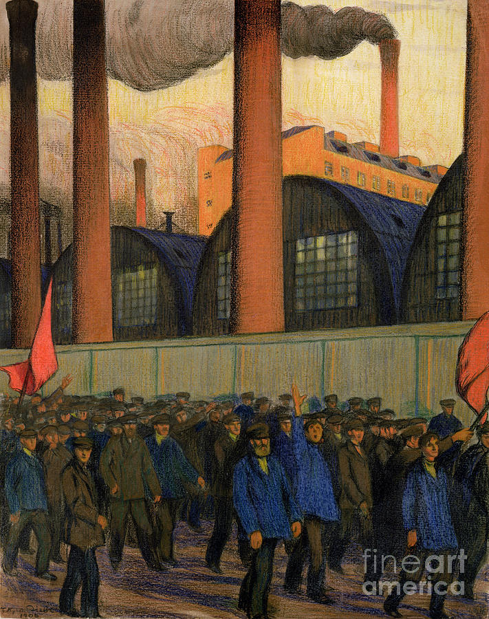 Strike Painting by Boris Kustodiev