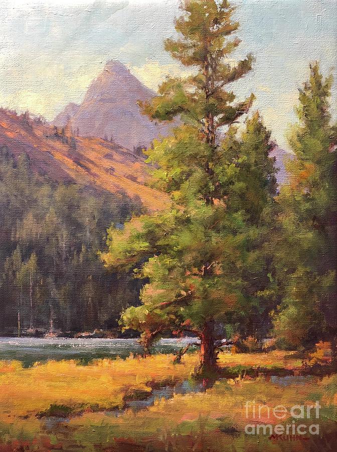 String Lake Tetons Painting by Marianne Kuhn - Fine Art America