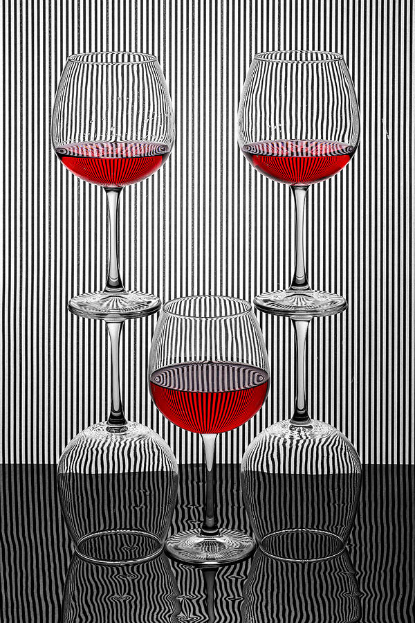Wine Photograph - Striped Still Life by Brig Barkow