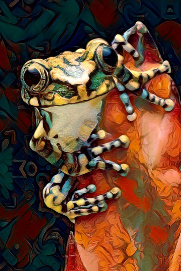 Striped Tree Frog Digital Art by Ernest Smith - Fine Art America