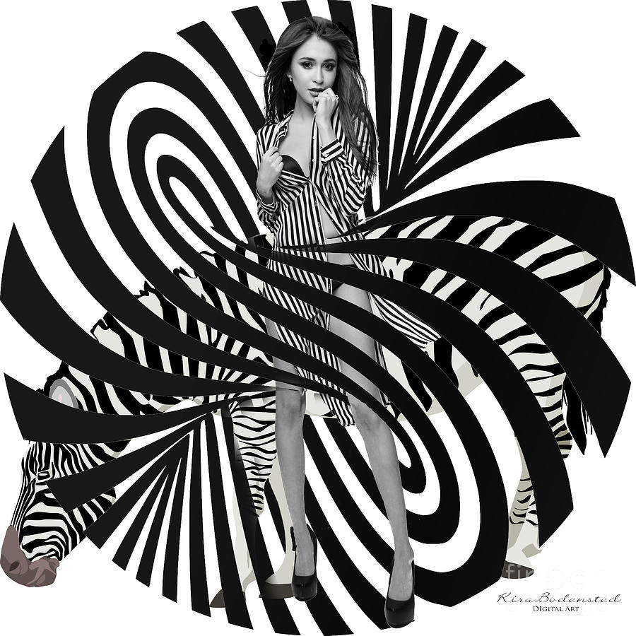 Stripes Mixed Media by Kira Bodensted