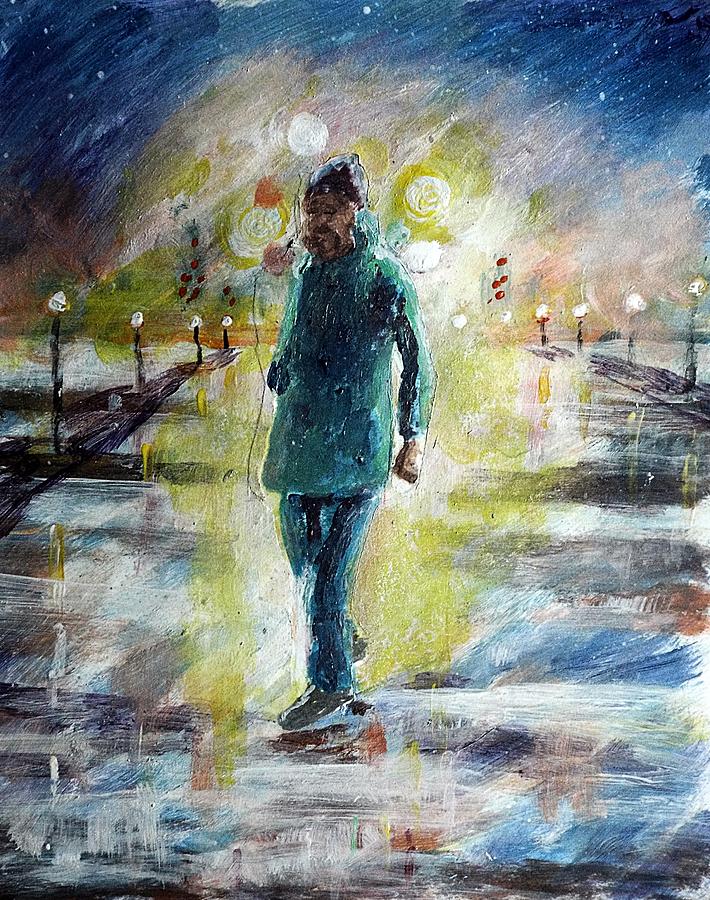 Strolling in the rain Painting by Charles Ray