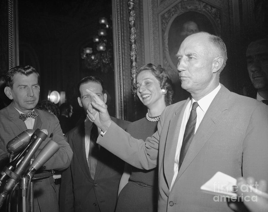 Capitol Building Photograph - Strom Thurmond After Filibuster by Bettmann