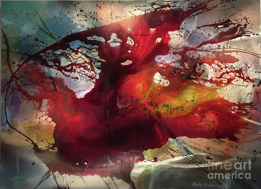 Abstract Mixed Media - Strong Feelings by Mats Andersson