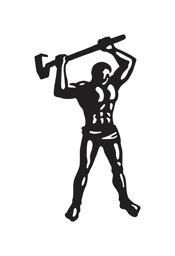 Strongman With Sledgehammer Drawing by CSA Images - Fine Art America