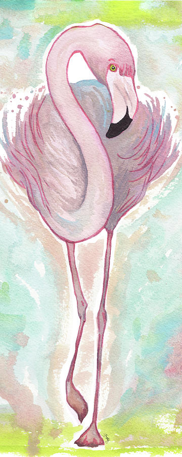 Flamingo Mixed Media - Strutting Flamingo by Elizabeth Medley