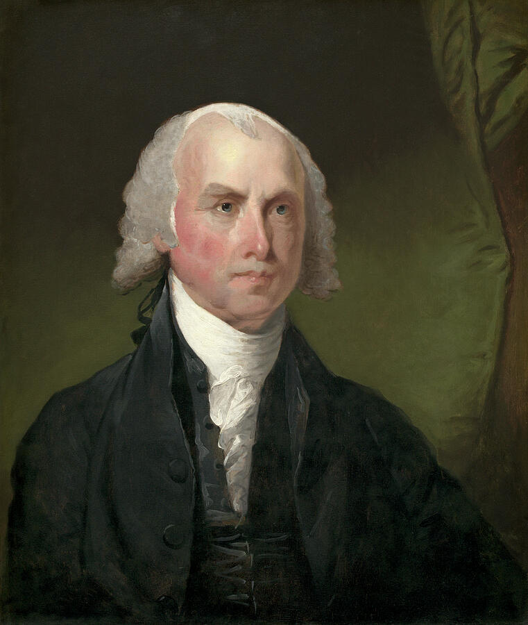 Stuart: James Madison, C1821 Painting by Gilbert Stuart - Fine Art America