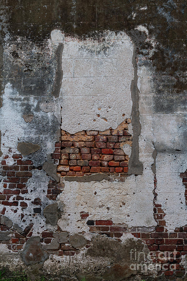 Stucco Brick Facade - Historic Charleston Photograph by Dale Powell