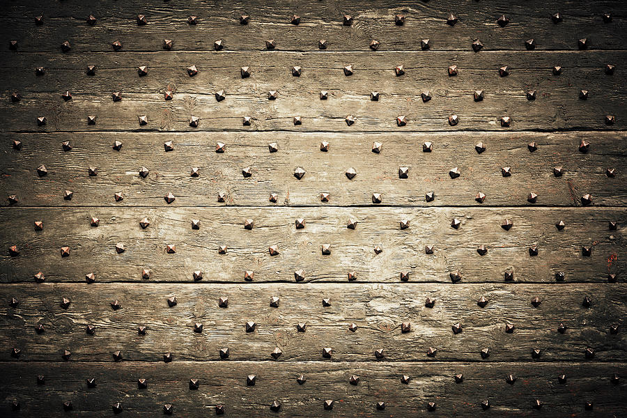 Studded Wooden Wall Photograph by Georgeclerk