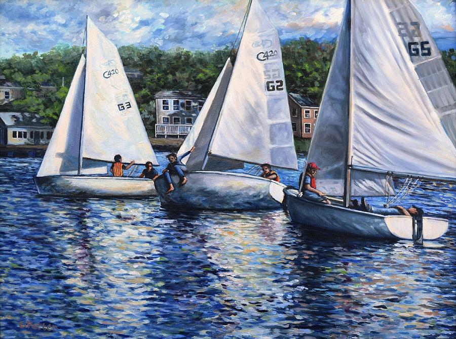 Student Sailors Painting by Eileen Patten Oliver