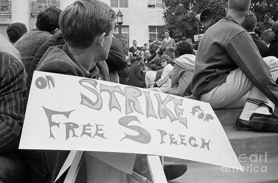 Students On Strike For Free Speech Photograph by Bettmann