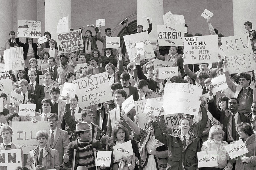 Students Rally At Capitol For Prayer Photograph by Bettmann