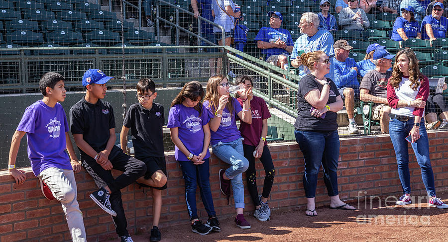 Students wait for first pitch Photograph by Randy Jackson