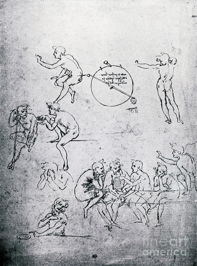 Studies For The Adoration Of The Magi Drawing by Print Collector