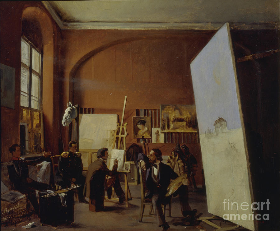 Studio Of The Painter Count Vasily Drawing by Heritage Images