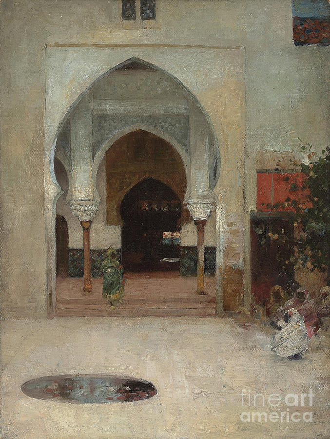 Study For at The Door Of The Seraglio, C. 1890 Painting by Arthur Melville