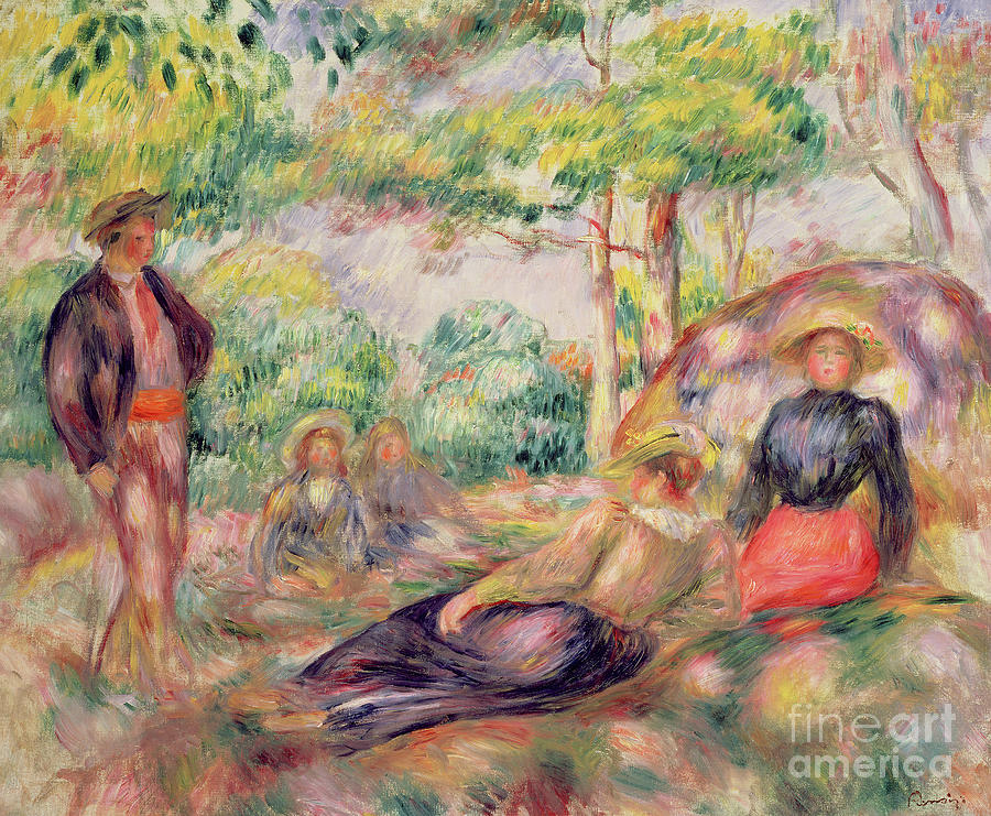 Study for Picnic, circa 1893 Painting by Pierre Auguste Renoir
