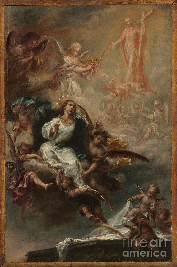 Study For The Assumption Of The Virgin Drawing by Heritage Images