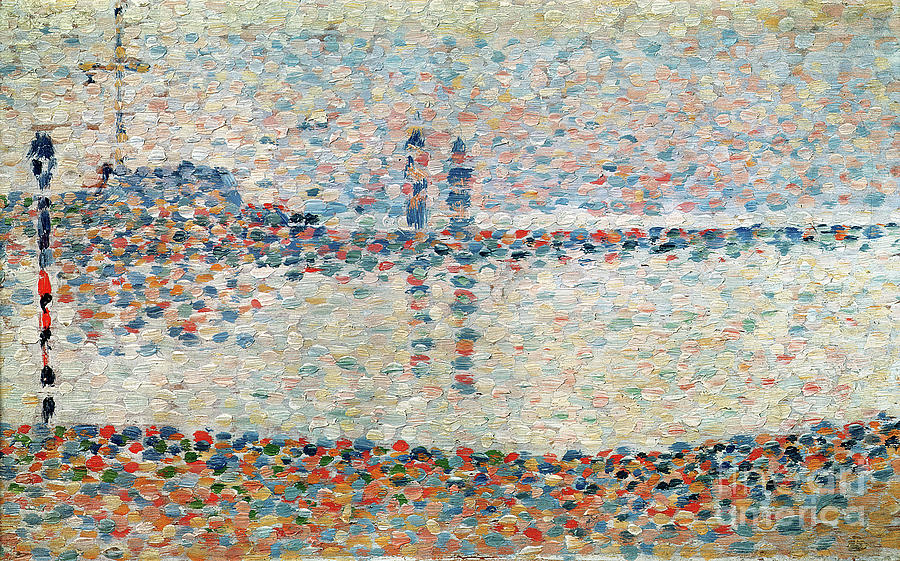 Study For the Channel At Gravelines, Evening, 1890 Painting by Georges Pierre Seurat