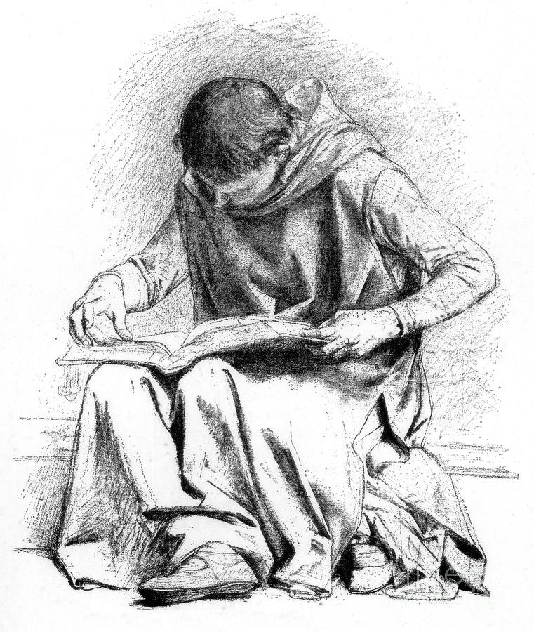 Study For The Education Of St Louis Drawing by Print Collector