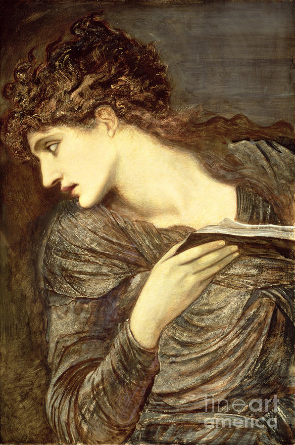 Book Painting - Study For The Head Of Nimue In The Beguiling Of Merlin, 1873 By Edward Coley Burne Jones by Edward Coley Burne Jones