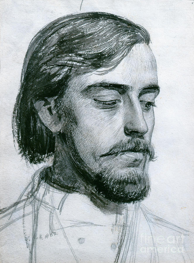 Study For The Head Of Valentine, 1880 Painting by William Holman Hunt