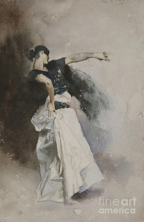John Singer Sargent Painting - Study For The Spanish Dancer, 1882 by John Singer Sargent