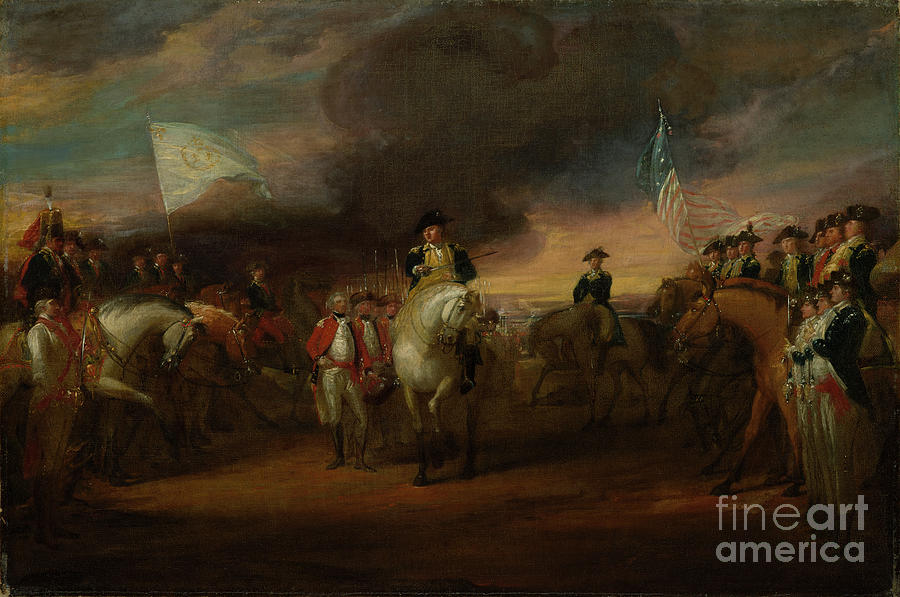 Study For The Surrender Of Lord Cornwallis At Yorktown By John Trumbull Painting by John Trumbull
