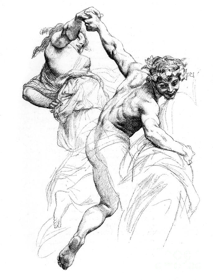 Study For The Triumph Of Flora Drawing by Print Collector