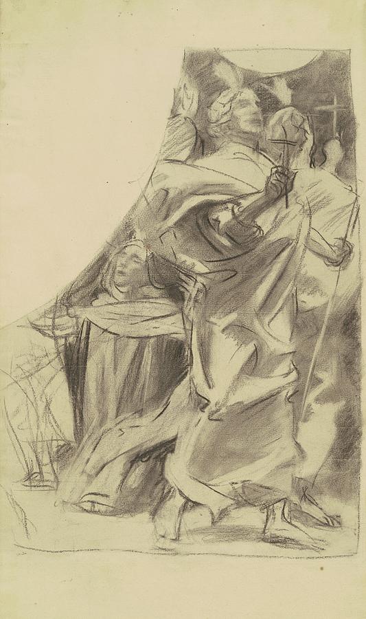 Study For triumph Of Religion Drawing by John Singer Sargent - Fine Art ...