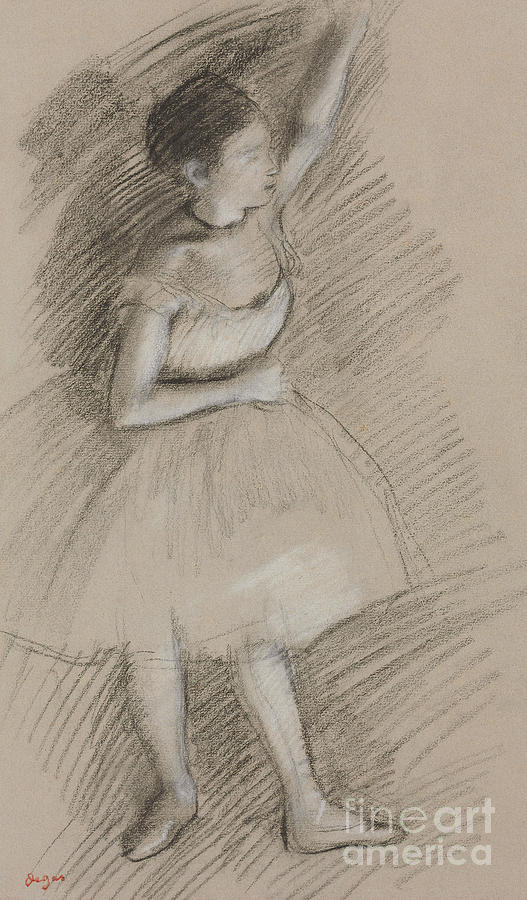 Study of a Dancer, Etude de Danseuse Pastel by Edgar Degas