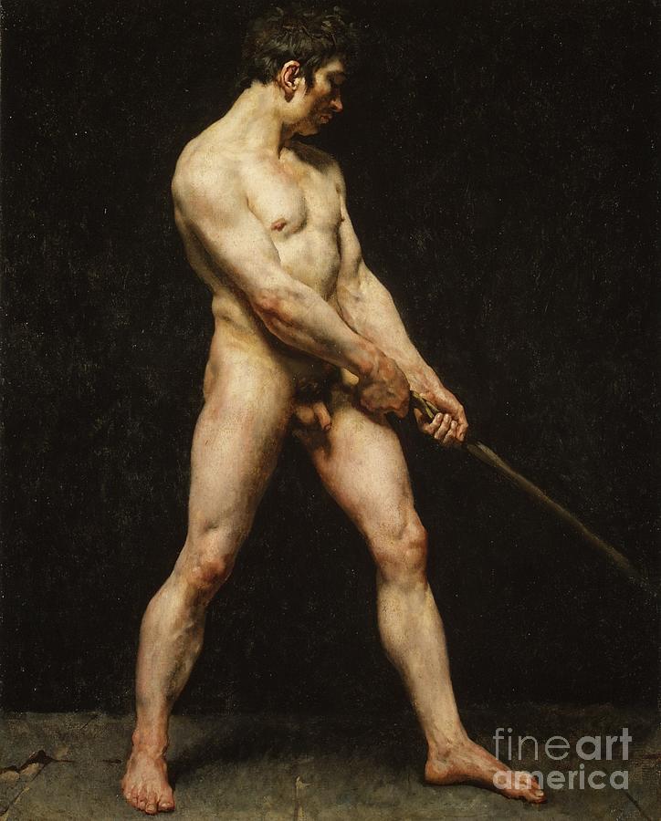 Nude Painting - Study Of A Nude Man, C.1810-20 by French School