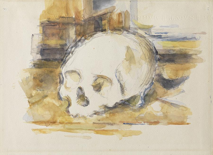 Study of a Skull 1902 04 Painting by Paul Cezanne Paintings - Fine Art ...