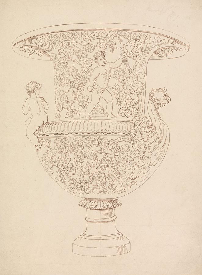 Study of a Vase Drawing by Thomas Rowlandson