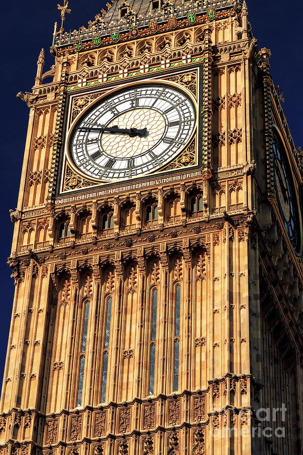 Study of Big Ben in London Photograph by John Rizzuto