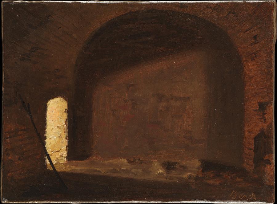 Study Of Light In A Vaulted Interior Painting