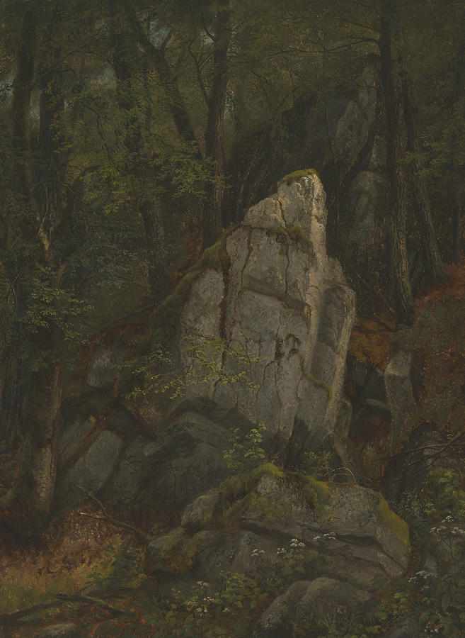 Study of Rocks in Pearsons Ravine Painting by Asher Brown Durand
