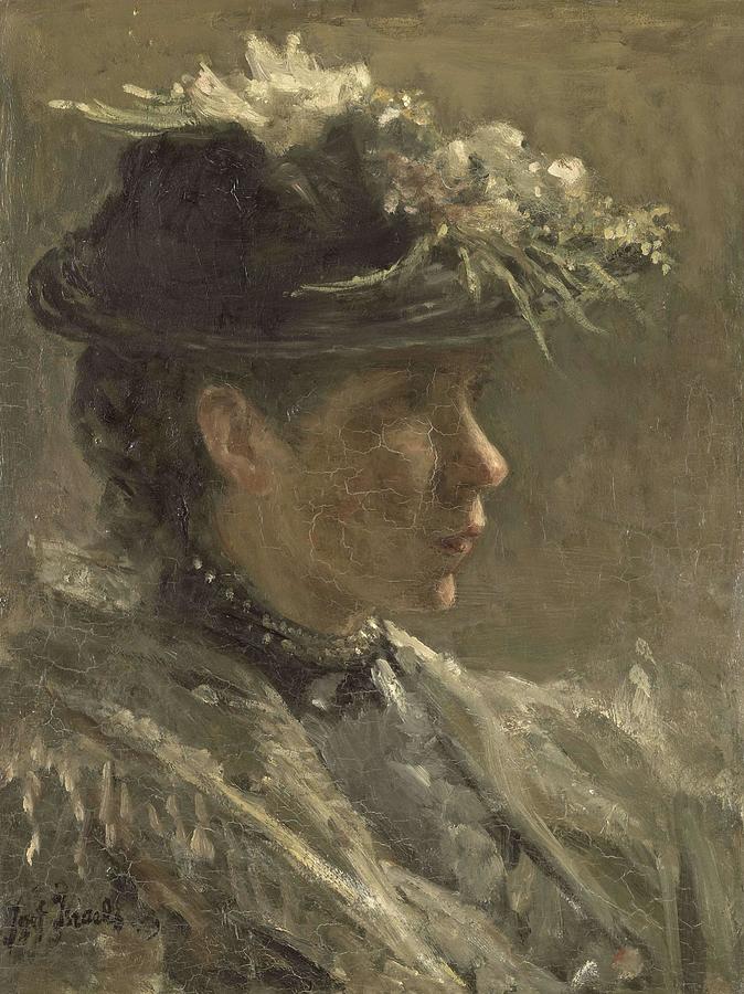 Study of Sijtje van Bemmel -1880-1963-. Painting by Jozef Israels Study of Sijtje van Bemmel -1880-1963-. Painting by Jozef Israels