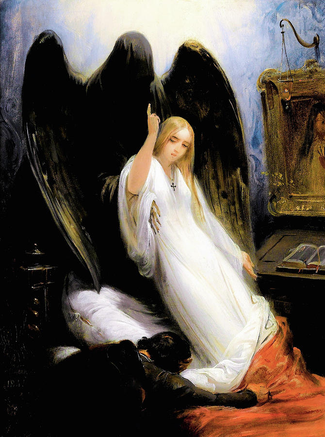 Fairy Painting - Study of The Angel of Death - Digital Remastered Edition by Horace Vernet