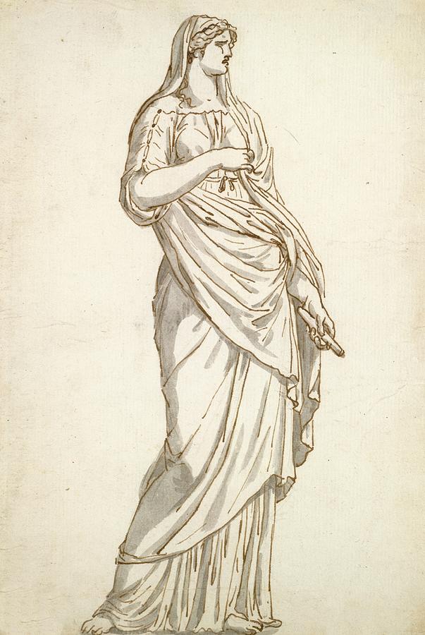 Study Of The Sabine Statue From The Villa Medici Drawing by Jacques ...