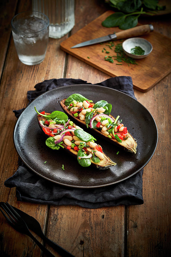 Stuffed Baked Baby Aubergines Photograph By Box River Studios - Pixels