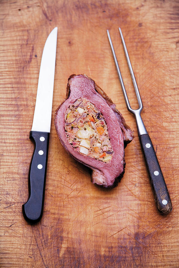 Stuffed Breast Of Veal Photograph by Michael Wissing