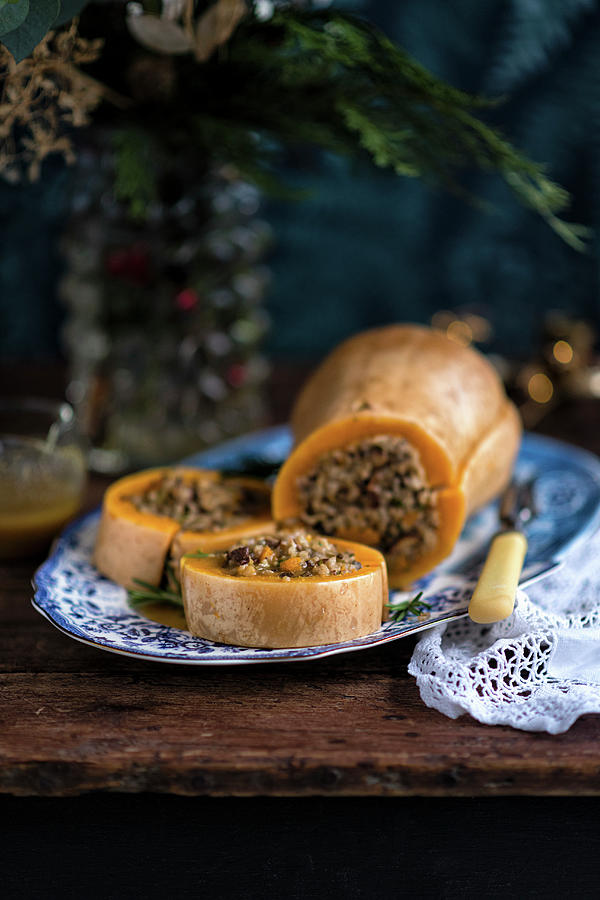 Stuffed Butternut Squash Photograph by Lucy Parissi