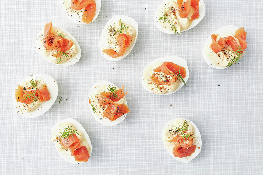 Stuffed Eggs With Smoked Salmon Photograph by The Stepford Husband
