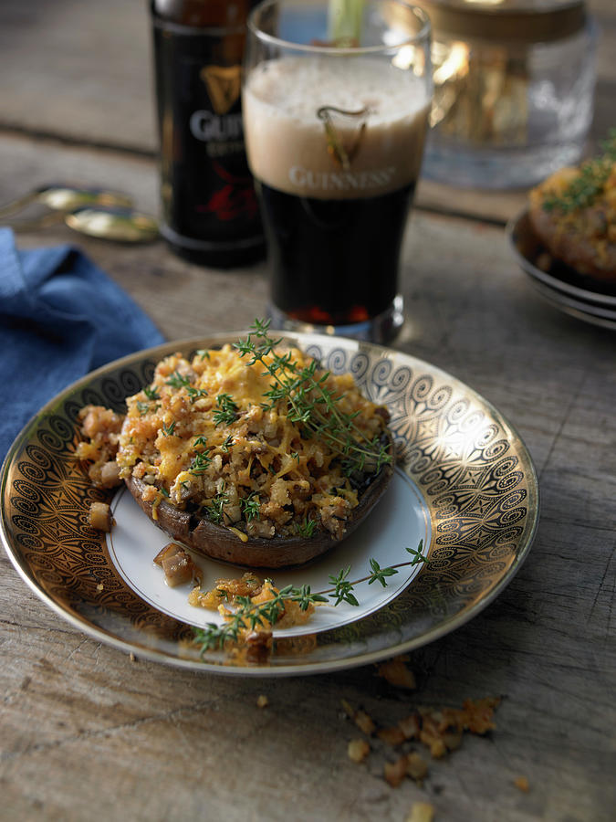 Stuffed Mushrooms With Cheddar Cheese Photograph by Jan-peter Westermann