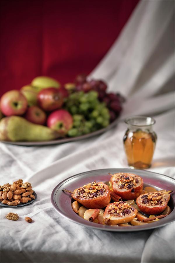 Stuffed Pears With Nuts Photograph by Jan Prerovsky
